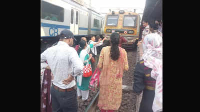 Upset over delay, commuters stop local train in Titwala