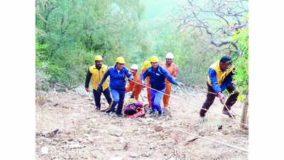 Fireman dies, 4 hurt as car falls into gorge at Nahargarh
