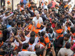 Ahmedabad: Gujarat Chief Minister Bhupendra Patel arrives at Ghatlodiya constitu...