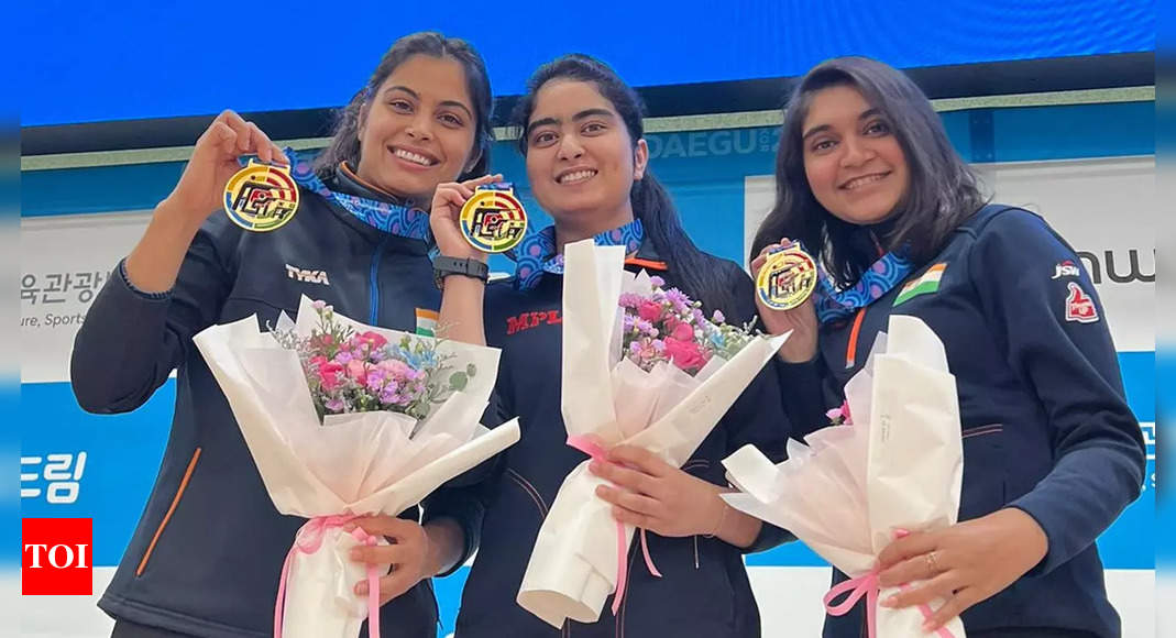 Asian Airgun Championship: Indian junior women’s pistol team wins gold | More sports News – Times of India