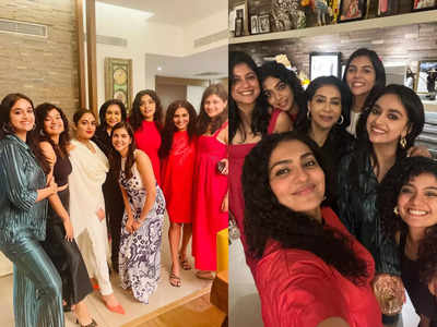 Girls Night done right! Keerthy Suresh, Kalyani Priyadarshan, Parvathy Thiruvothu, and others spend some quality time together