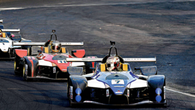 Formula 3 cars vroom on India's first street circuit in Hyderabad