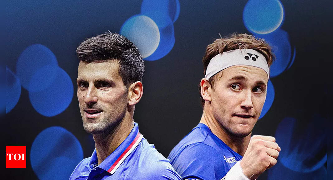 Novak Djokovic faces Casper Ruud in title match at ATP Finals | Tennis News – Times of India