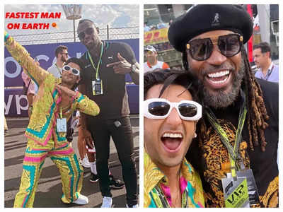 Ranveer Singh is super excited as he meets Usain Bolt, Ben Stokes, Chris Gayle and others in Abu Dhabi – See photos