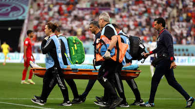 FIFA World Cup: Iran goalkeeper carried off after suffering head injury