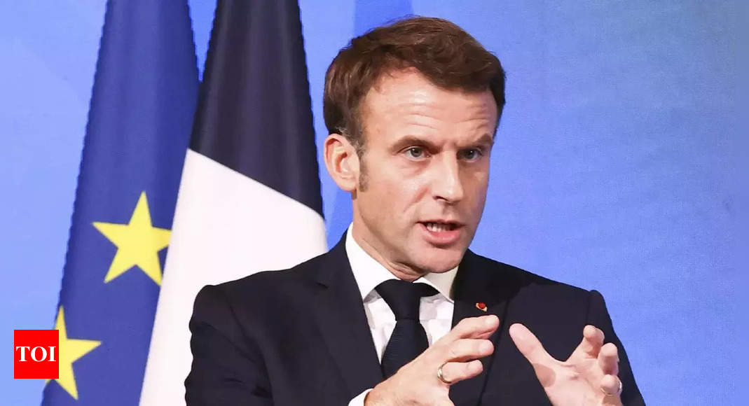 French President Emmanuel Macron slapped again, video goes viral – Times of India