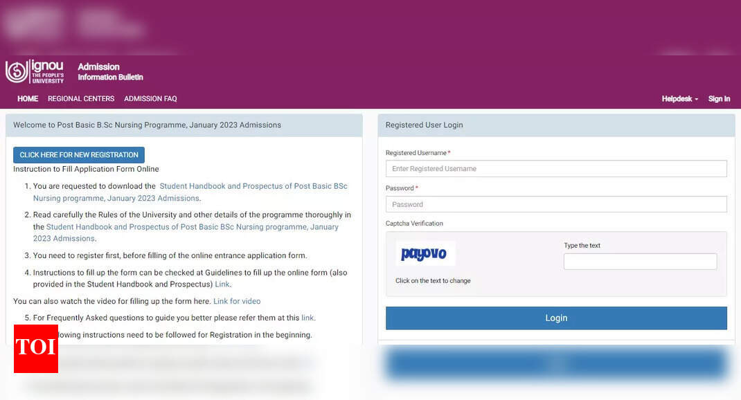 IGNOU BEd, PhD, BSc entrance test application form released on ignou.ac