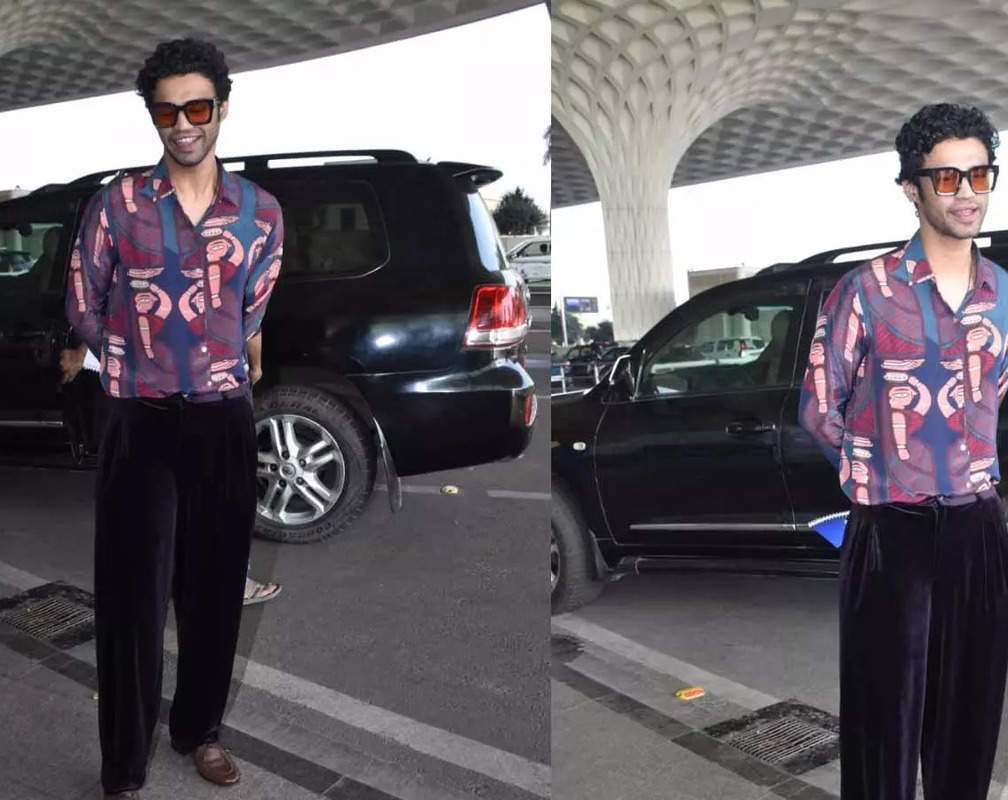 
Late Irrfan Khan's son Babil Khan gets spotted in a printed shirt and black loose trousers at Mumbai airport
