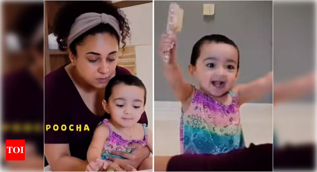 This Video Of Pearle Maaney Teaching Her Daughter Nila English Alphabet ...