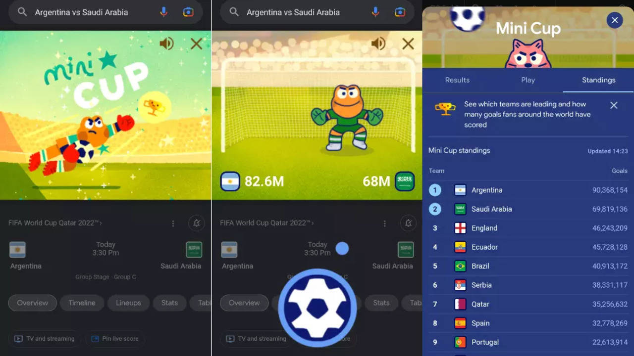 Google has a FIFA World Cup 2022 mini-game on mobiles Heres how to play, score and team standings