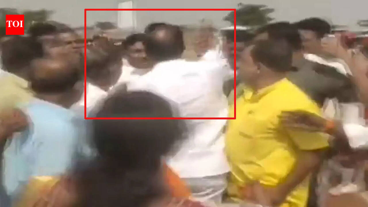 TRS MLA Krishna Mohan Reddy loses cool, grabs official's collar for ...