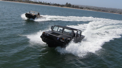 Amphibious Humvee: This Hummer SUV can climb mountains and is also a fast boat!