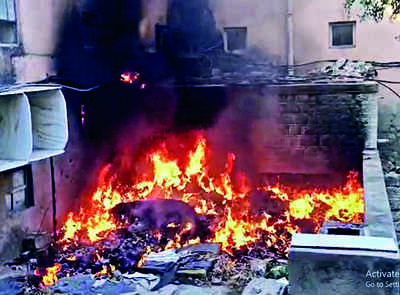 Fire in garbage at Barmer hospital causes chaos, no casualties reported