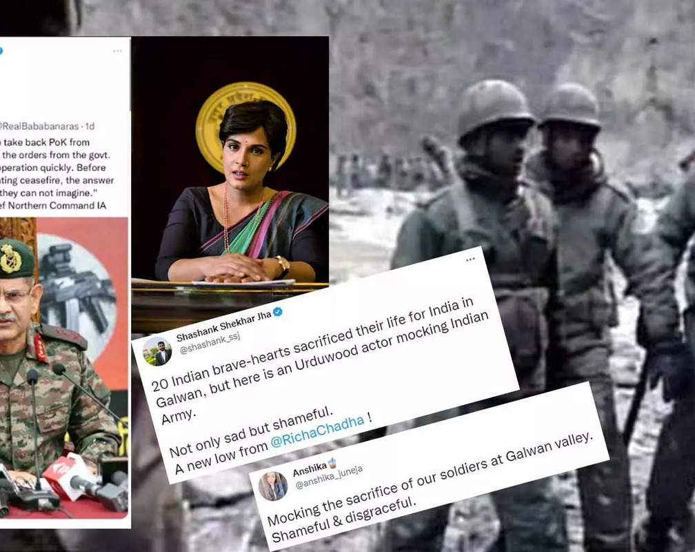 
Richa Chadha gets brutally trolled for 'Galwan says hi' tweet; netizens say 'mocking the sacrifice of our soldiers, shameful & disgraceful'
