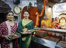 Aashirwad Tujha Ekvira Aai actors Amruta Pawar and Mayuri Wagh seek the blessings of goddess Ekvira at Karla temple