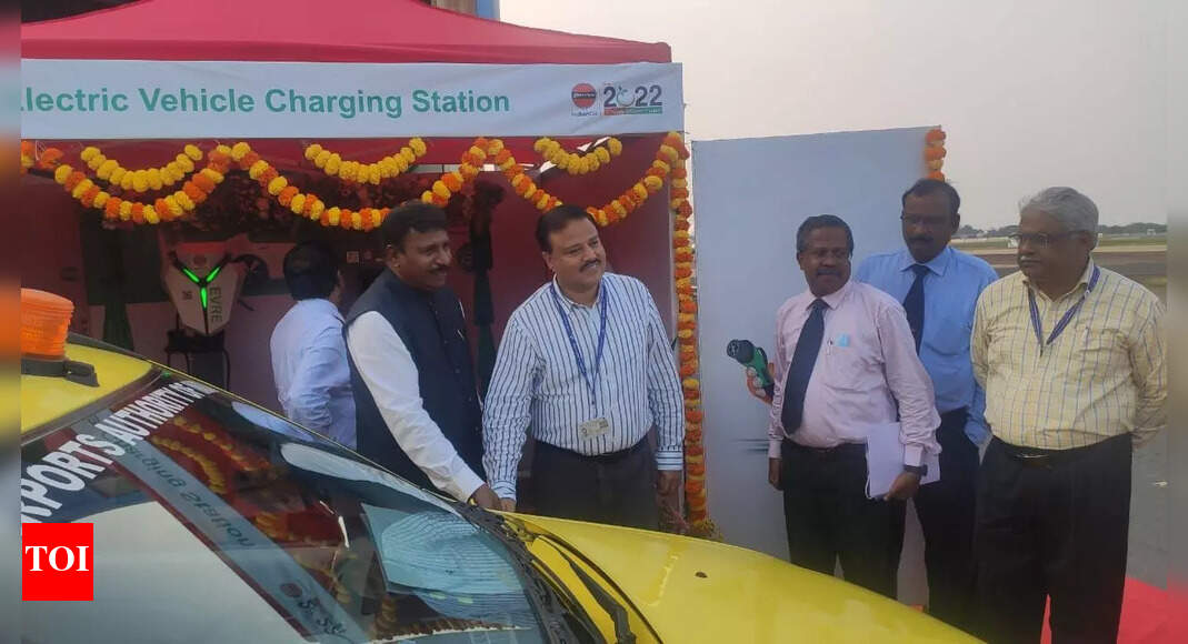 EV charging station opened at Chennai airport Chennai News Times of
