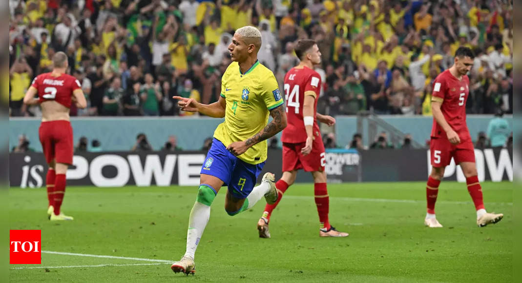Brazil vs Serbia Highlights: Richarlison double helps Brazil outclass Serbia 2-0 | Football News – Times of India