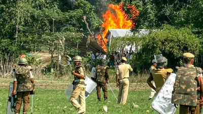 Arson, vandalism rock Shillong over Assam police firing
