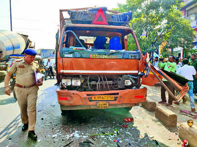 Truck mows down woman, 2 children