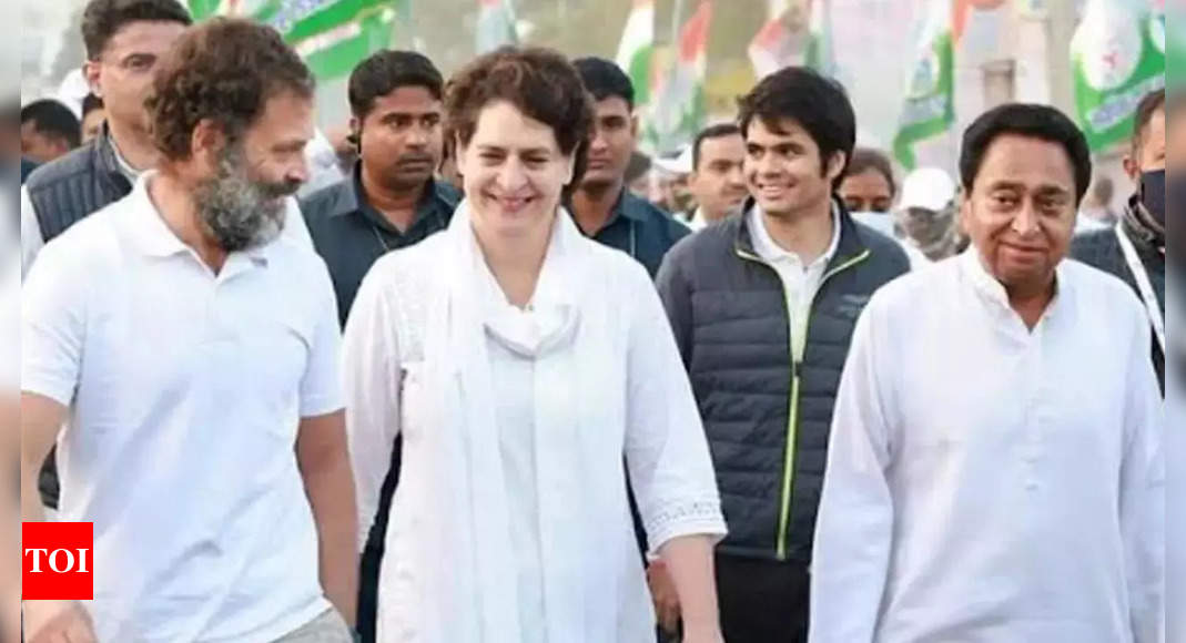 Bharat Jodo Yatra proceeds further in MP, Priyanka Gandhi Vadra takes part in it for second day | India News – Times of India