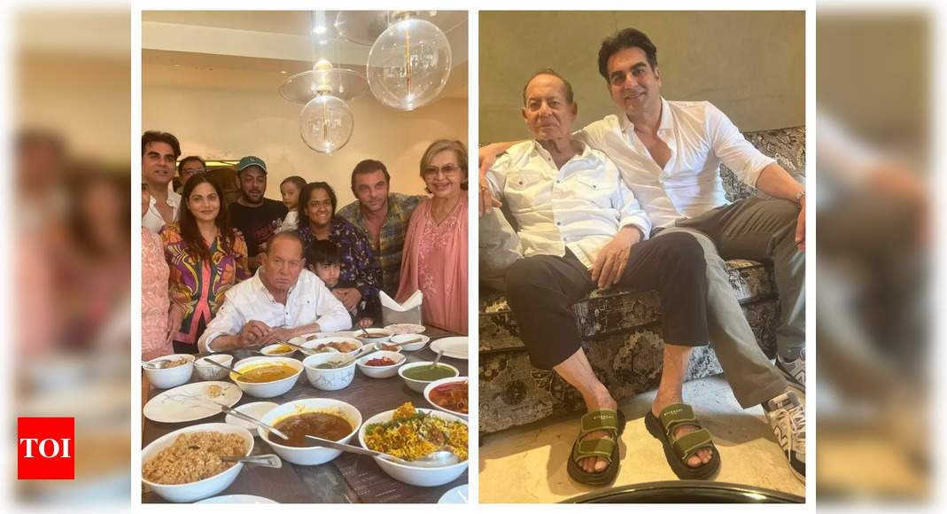 Salim Khan celebrates his 87th birthday with Salman Khan, Helen and family – See photos – Times of India