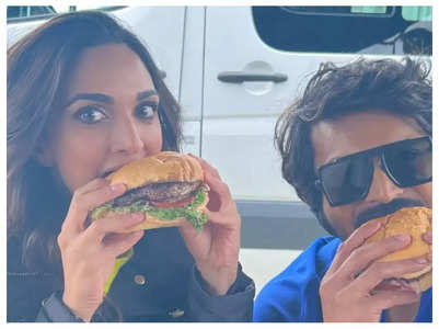 Kiara relishes hamburgers with Ram Charan