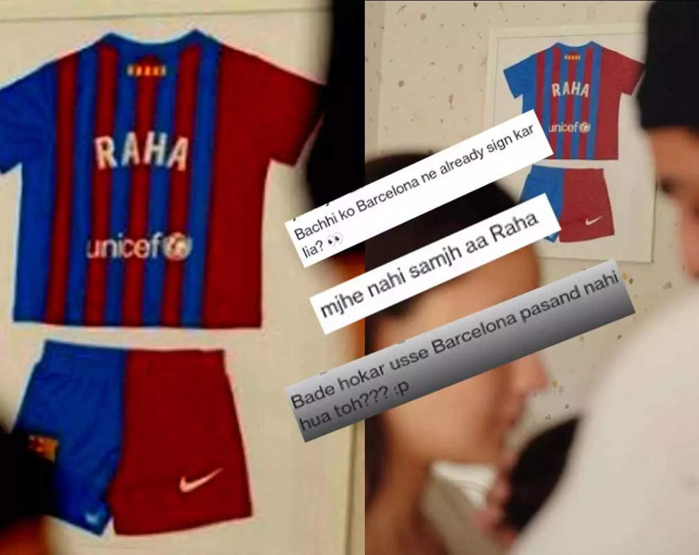 
'Bade hoker usse Barcelona pasand nahi hua toh?': Netizens spot Raha's cute football jersey, parents Ranbir Kapoor, Alia Bhatt get trolled
