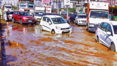 Gurugram: Leak in treatment plant pipeline leads to flooding on Basai Road