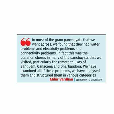On Goa tour, guv learns of power & water woes
