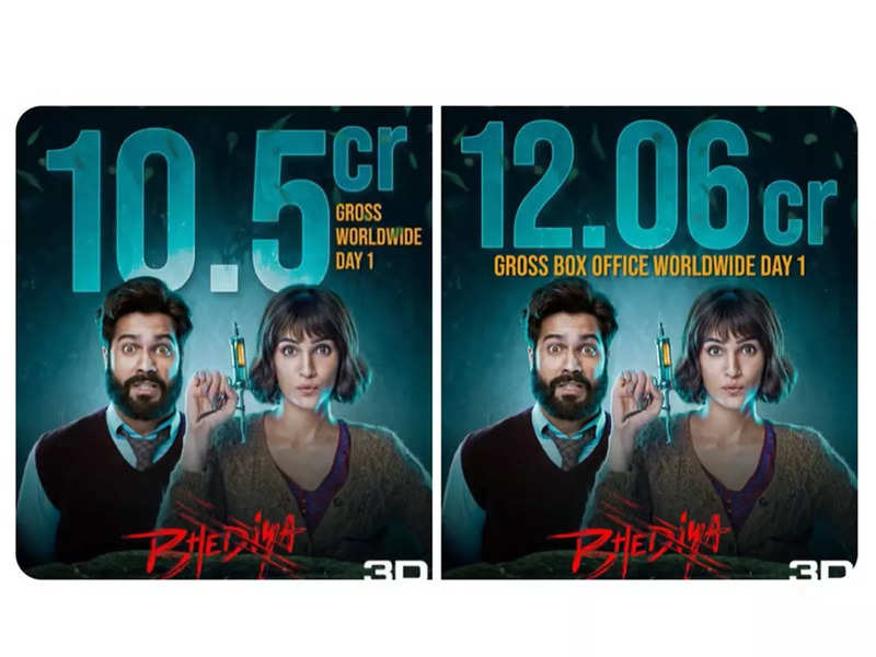 OMG! TWO posters shouting the 'Bhediya' Day 1 box-office collection! Confusion galore - Exclusive