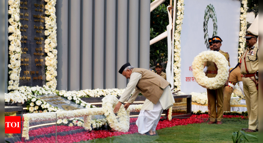 Congress slams Maharashtra governor for not removing footwear while paying tributes to 26/11 martyrs | India News – Times of India