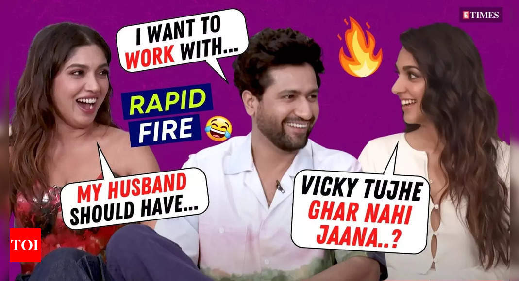 Rapid Fire: Kiara Advani gets naughty on a Katrina Kaif question; tells Vicky Kaushal ‘Ghar nahin jaana hai?’ – Exclusive – Times of India