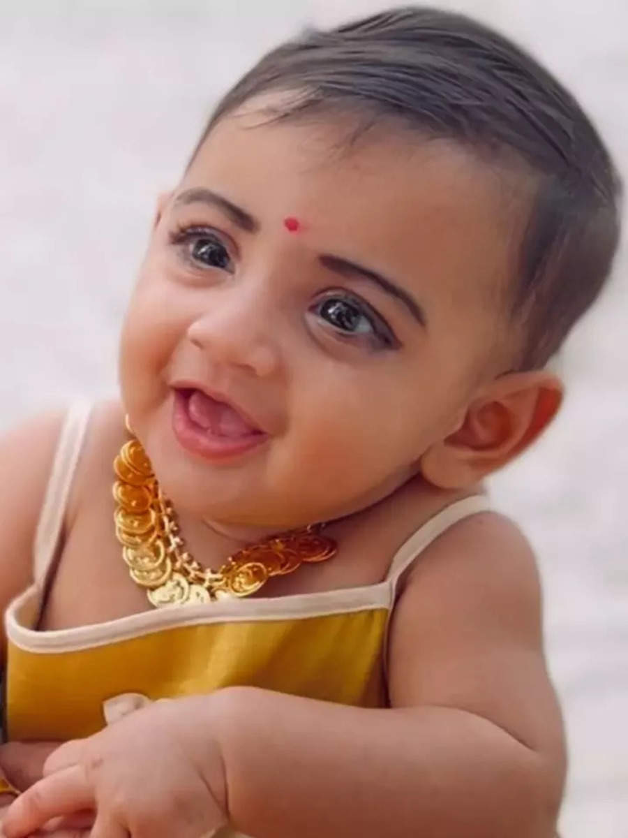 Cute pictures of Arjun-Sowbhagya's baby girl Sudharshana | Times ...