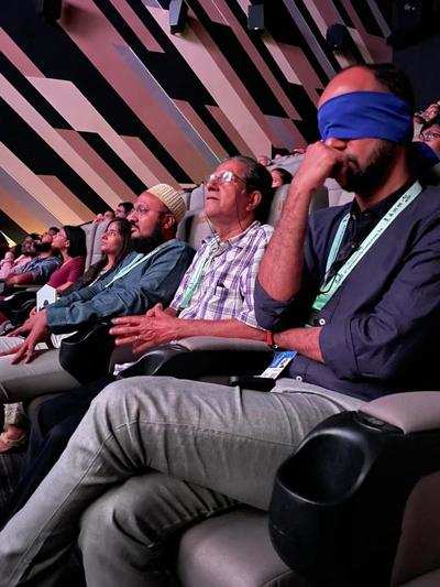 At Iffi screening for visually-impaired, filmmaker watches movie blindfolded