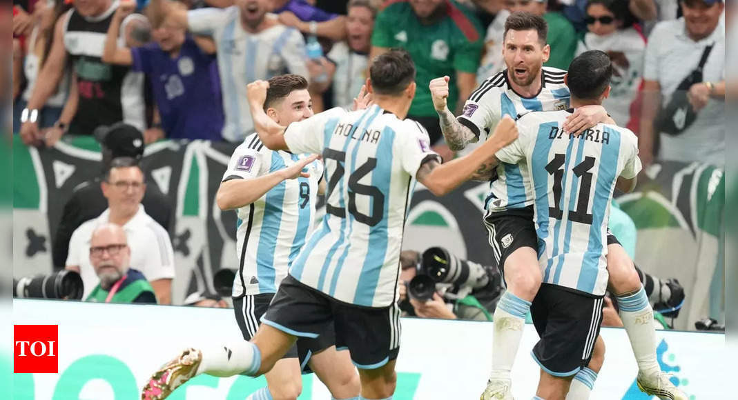 Argentina vs Mexico Highlights: Messi shines as Argentina beat Mexico 2-0 to keep last 16 hopes alive | Football News – Times of India