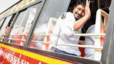 Tamil Nadu: Udhayanidhi Stalin flags off 150 MTC buses with GPS speakers