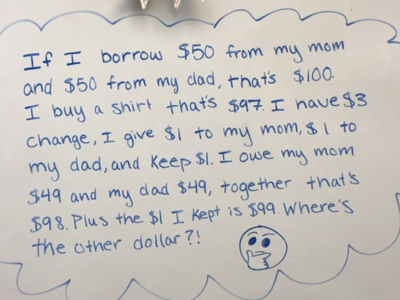 Where is the missing dollar? Help this kid find the missing dollar - Times  of India