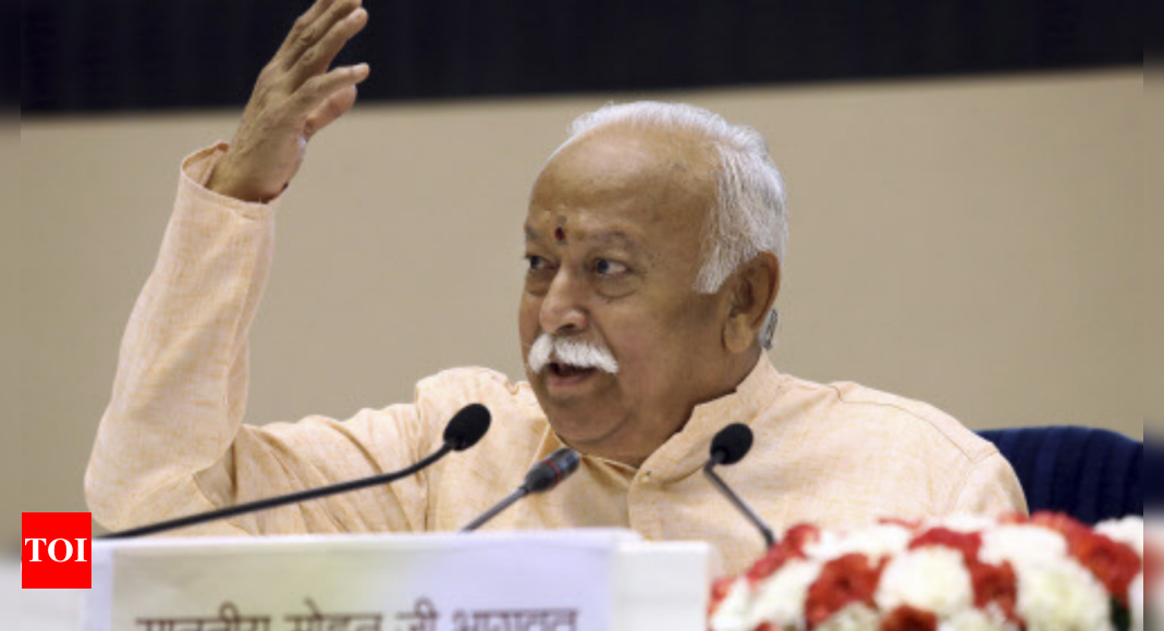 Freedom fighters demonstrated how people with diverse ideologies could come together: RSS chief Bhagwat | India News – Times of India