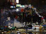 Clashes in Brussels after the World Cup football match between Belgium and Morocco