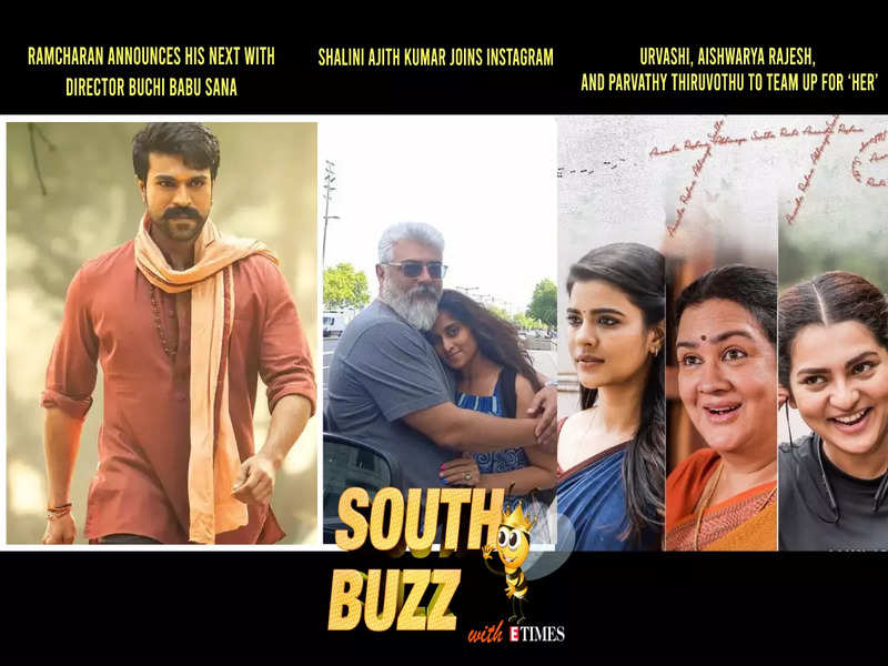 South Buzz: Ramcharan announces his next with director Buchi Babu Sana; Shalini Ajith Kumar joins Instagram; Urvashi, Aishwarya Rajesh, and Parvathy Thiruvothu to team up for ‘Her’