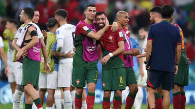 Portugal vs Uruguay Highlights: Bruno Fernandes double sends Portugal into Round of 16