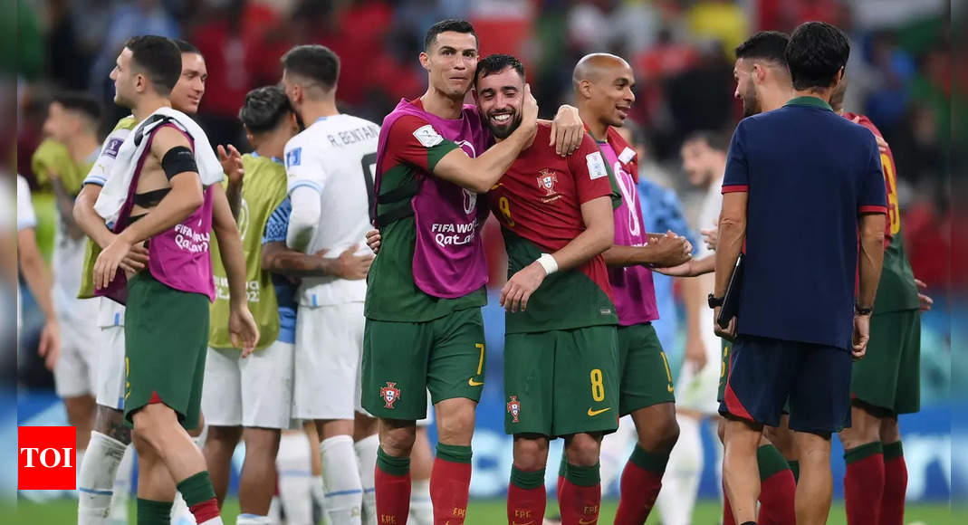 Portugal vs Uruguay Highlights: Bruno Fernandes double sends Portugal into Round of 16 | Football News – Times of India