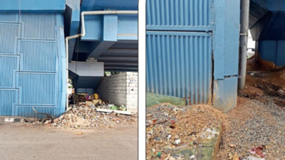 Bengaluru: Pillars of 2 flyovers develop bulges, cracks along West of Chord Road