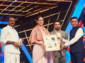 Manushi Chhillar felicitated for 'Samrat Prithviraj' at 53rd IFFI