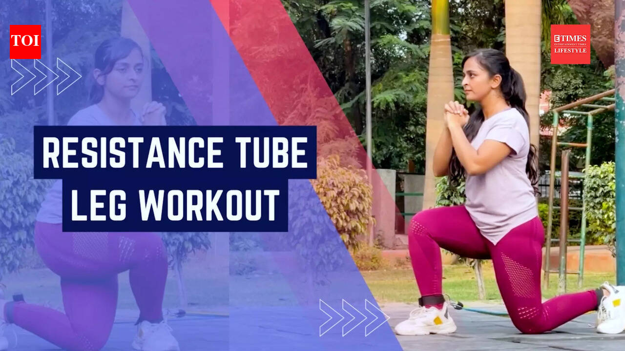 Resistance tube leg workout