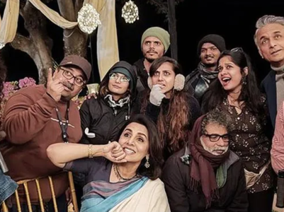 Neetu Kapoor drops a pic from latest shoot, reveals the crew is 'faking happy faces'