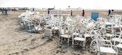 Deck beds, tents seized in raid at Morjim beach