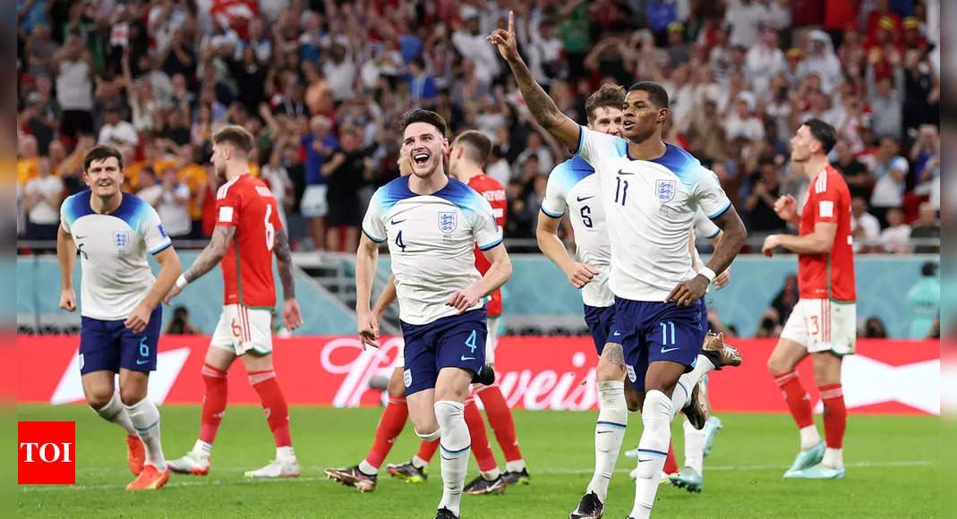 FIFA World Cup: England roar into last 16 as Marcus Rashford scores twice in 3-0 Wales rout | Football News – Times of India