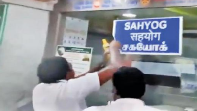 Hindi signage removed at Tamil Nadu railway station