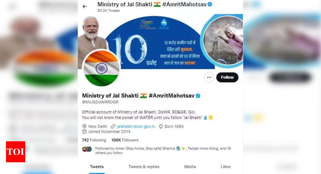 Twitter account of ministry of Jal Shakti briefly hacked